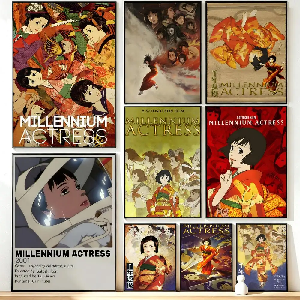 Modern Aesthetic Wall Art Poster anime Millennium Actress Poster for Office Home Decor Interior Large Wall Picture Print