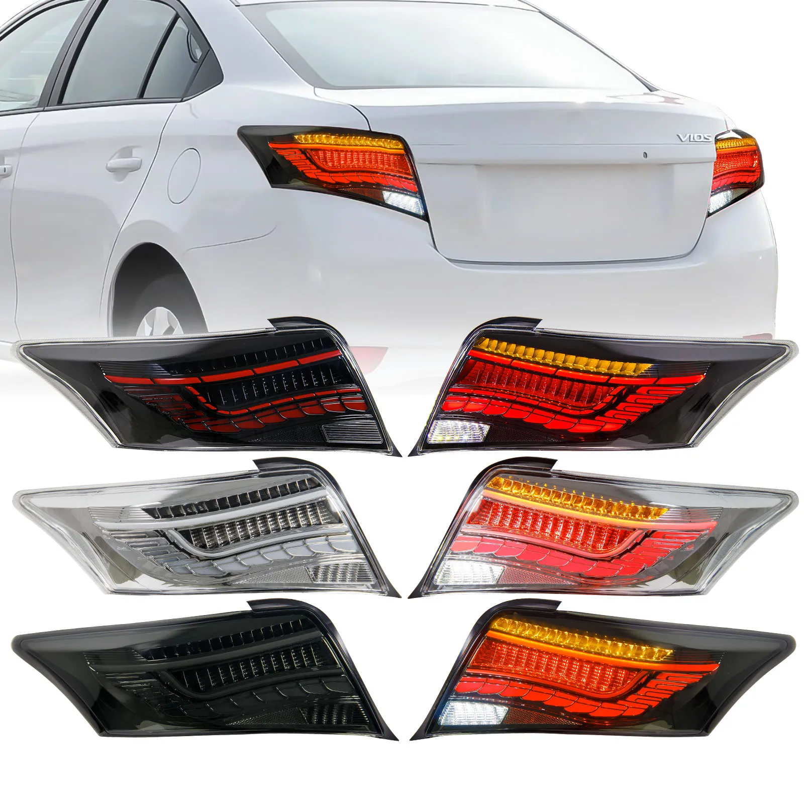 

Светодиодные фары и задние фонари для замены на Toyota Vios Yaris 2014-2018, аксессуары