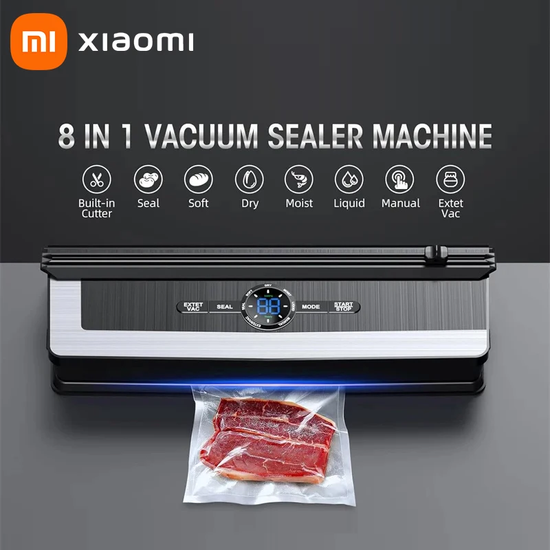 

Xiaomi Electric Professional Vacuum Sealer Food Electric Vacuum Kitchen Food Storage Sealing Machine Dry/Wet With LED display