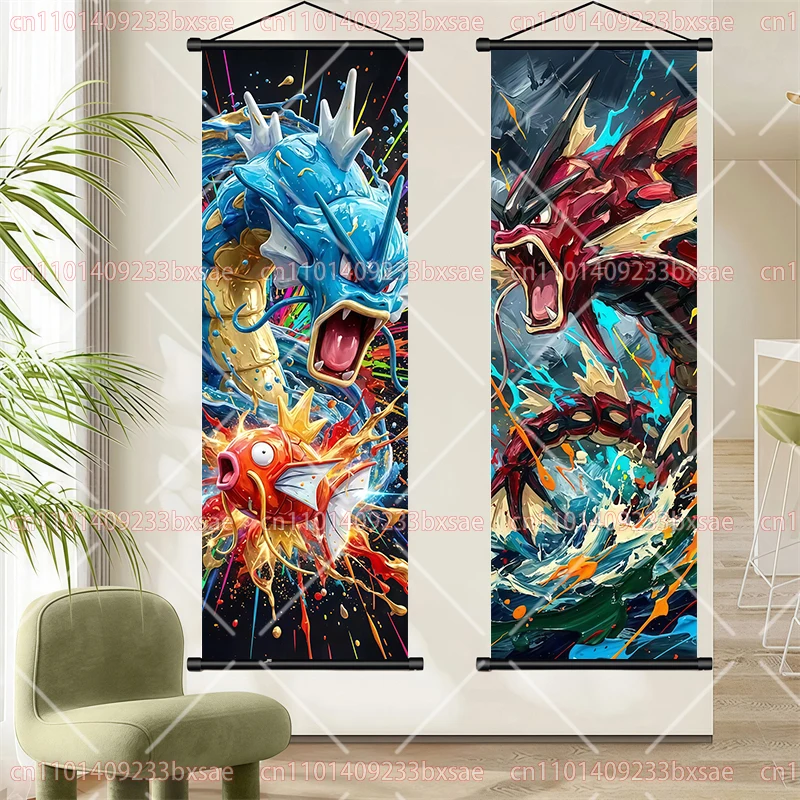 Anime Pokémon Gengar Charizard Kyogre Gyarados Mewtwo Rayquaza Cooles Poster Hängendes Rollbild Geburtstag Feiertag Party Geschenk – Detail 4