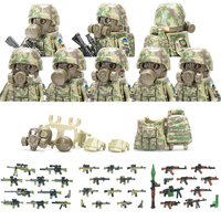 Military Soldier Ukrainian Biochemical Special Forces Building Blocks Army Figures Gas Mask Weapons Bricks Toys For Children