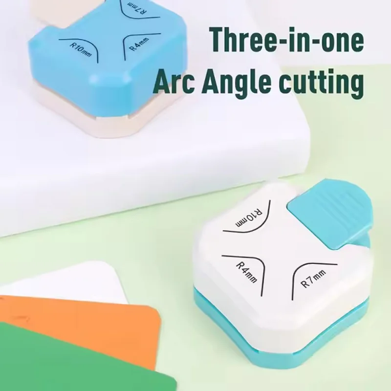3 In1 الزاوية مستدير لكمة R4mm/7 مللي متر/10 مللي متر ورقة الزاوية القاطع المتقلب DIY بطاقة ، صفح ، سكرابوكينغ أدوات الرسم اللوازم المكتبية #4