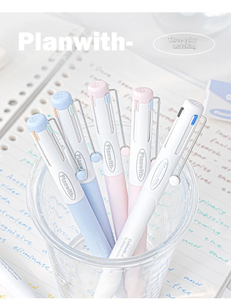 1 x Gelstift, mehrfarbiger Stift mit hohem ästhetischem Wert und mehreren Farben in einem, neutralem Stift, spezieller Markierungsstift für Notizen – Detail 13
