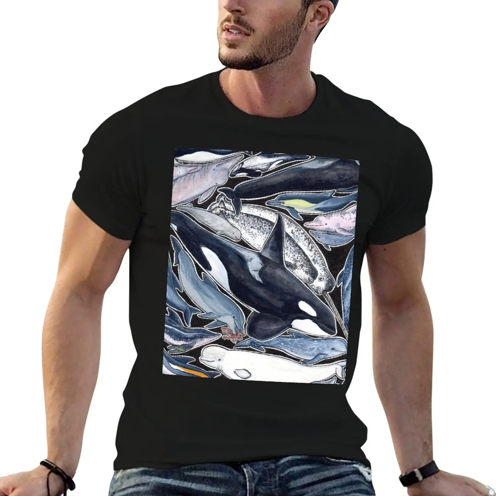 

Dolphins, orcas, belugas, narwhals, and cie T-Shirt anime tshirt t shirt man cotton cotton tshirt 100% T-Shirt