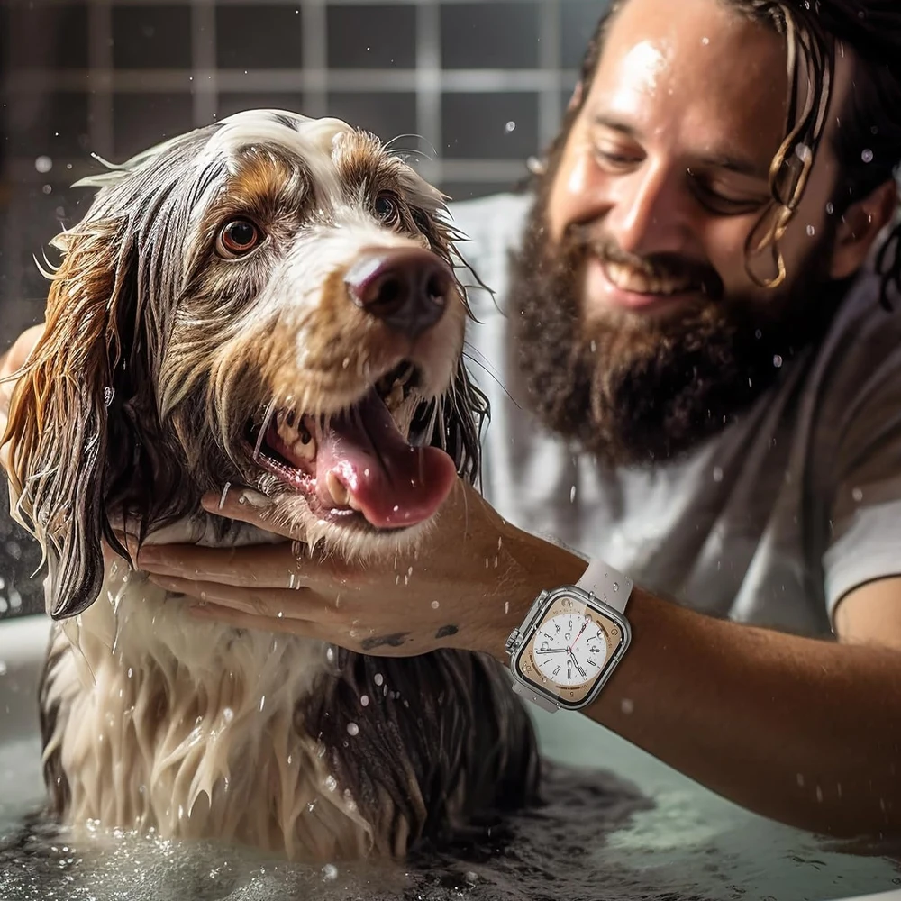 Screen Protector Cover for Apple Watch 46 42 45 44 40 41mm Hard PC Front Rear Bumper Case iwatch 11 10 9 8 7 6 5 Change To Ultra