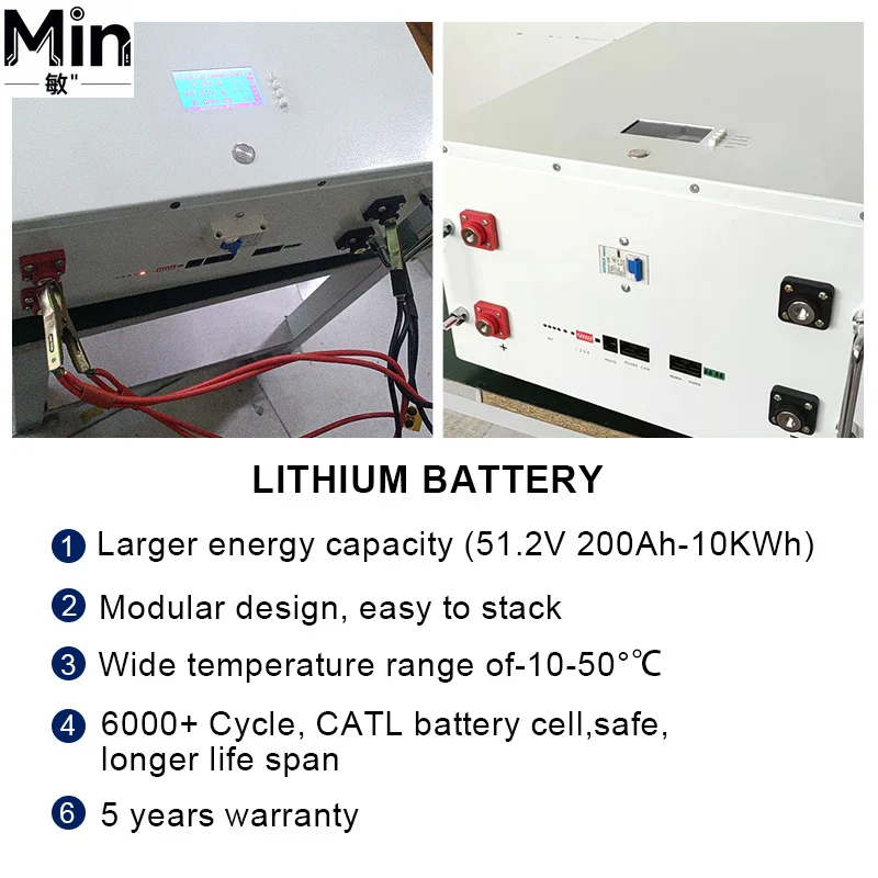 115Kwh 51.2V 300Ah LiFePO4 Powerwall Home Energy Storage System for On-Grid Off-Grid Luxury Home Use