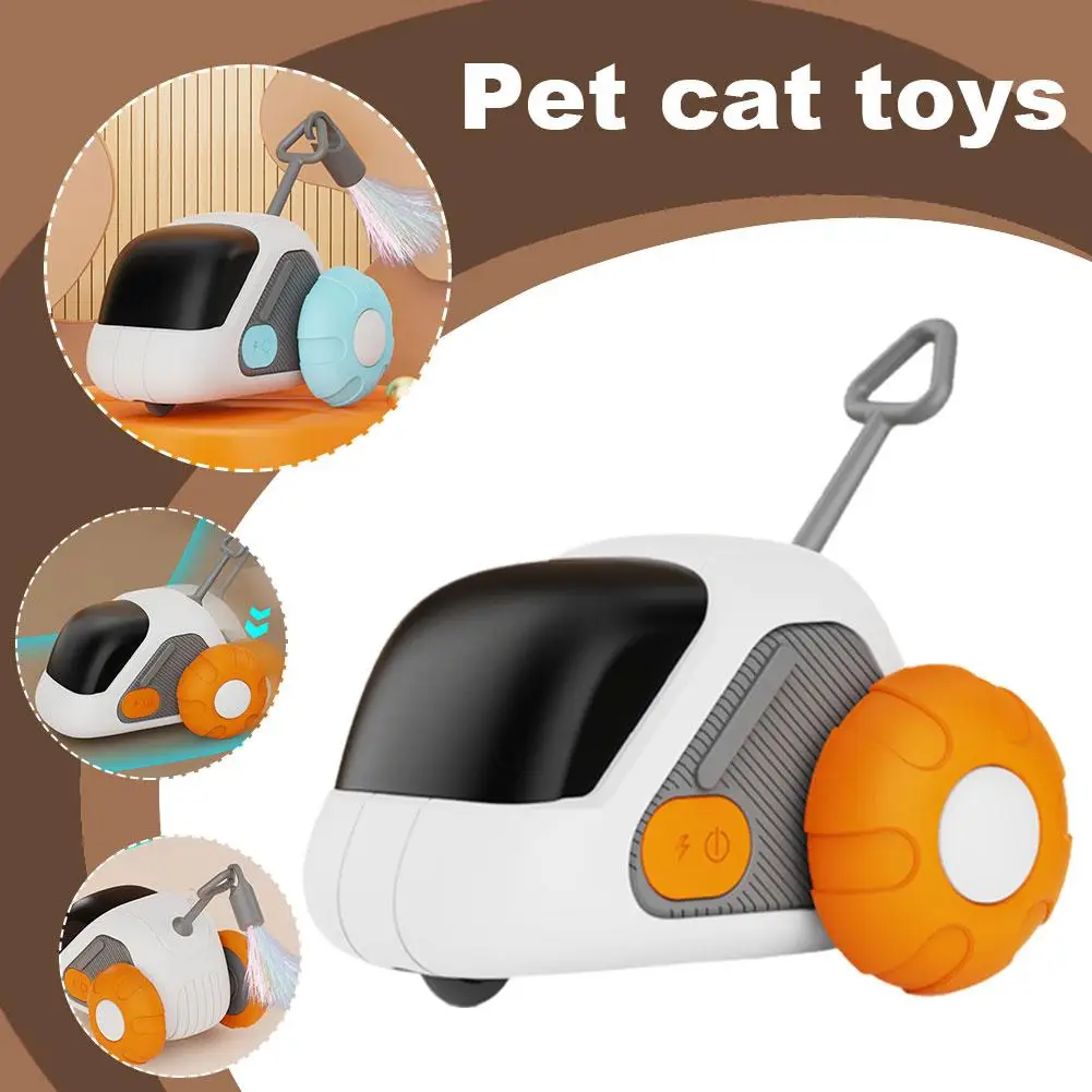 Smart Cat Toy Pet Interactive Remote Control Electric Car Electric Supplies Cat Game Toys Puppy Training Rechargeable O2T2