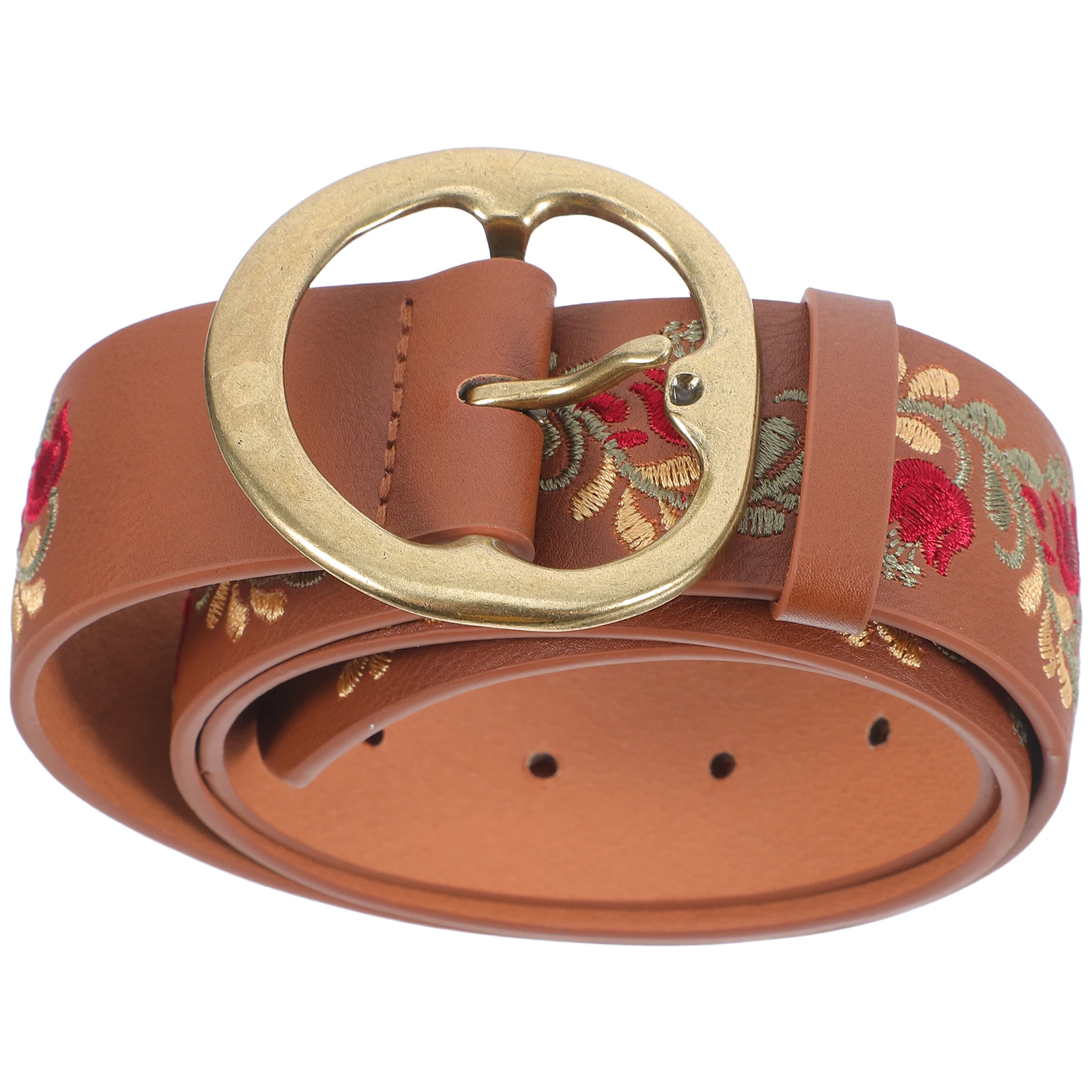 المكسيكي الأزهار المطرزة حزام المرأة واسعة الخصر بيان حزام خمر نمط مشبك قابل للتعديل لفساتين وجينز غير رسمي #3