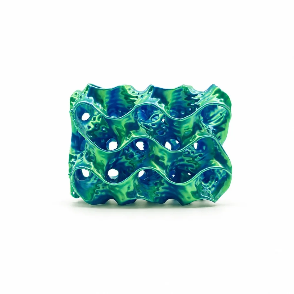 3D Printed Porous Fish Breeding Cave Hollow Out Wave-Shape Aquarium Shrimp Shelter Multi Channel Plastic Small Fish Safe Refuge