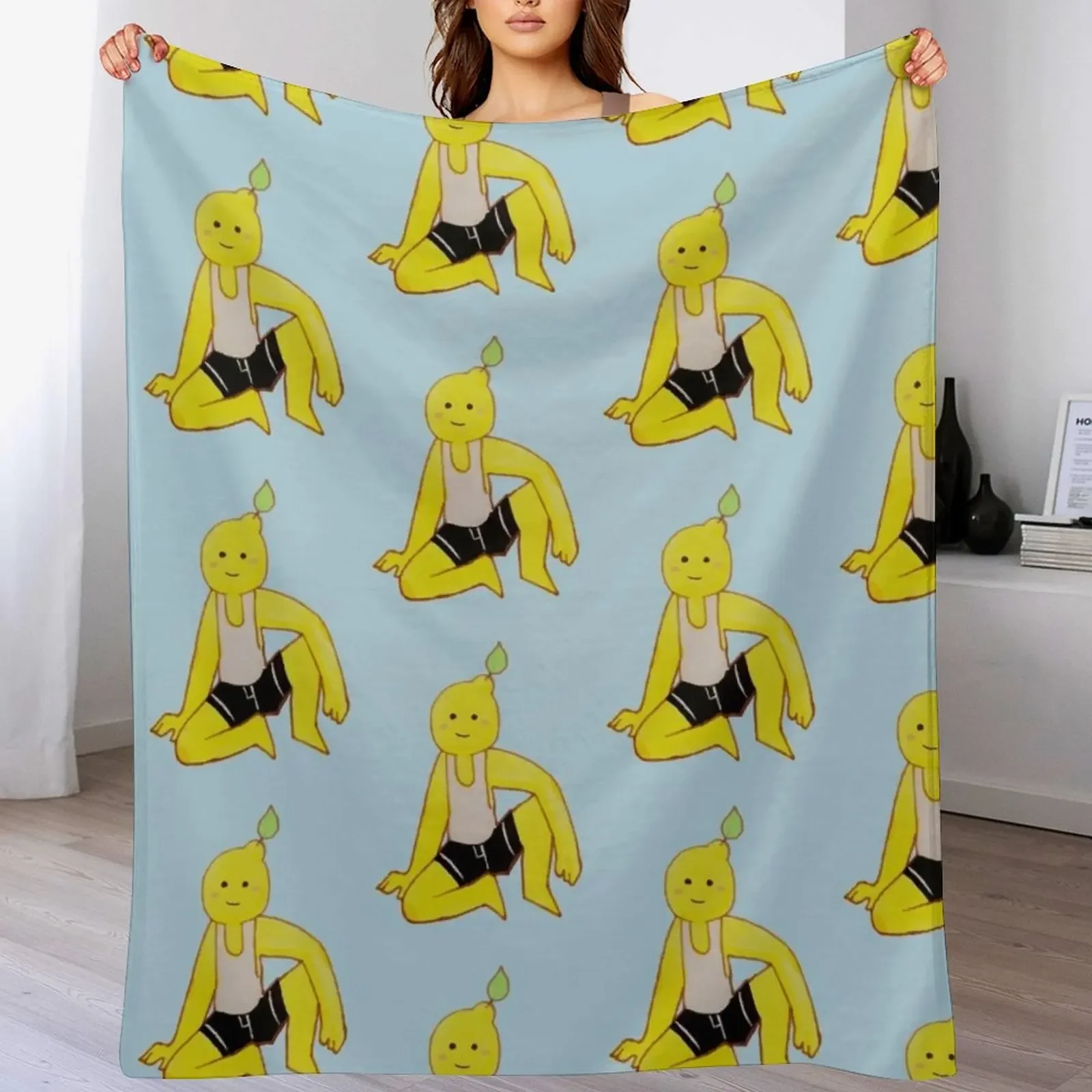 

lemon boy - cavetown design Throw Blanket Shaggy Furry Soft Blanket for Bedroom Living Room