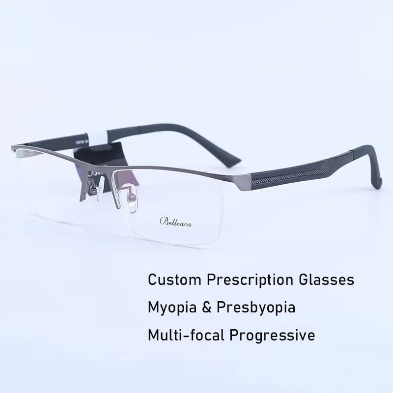 

Custom Prescription Glasses Men Multi-Focal Progressive Photochromic Anti-Blue Light Myopia Hyperopia Lenses Eyeglasses