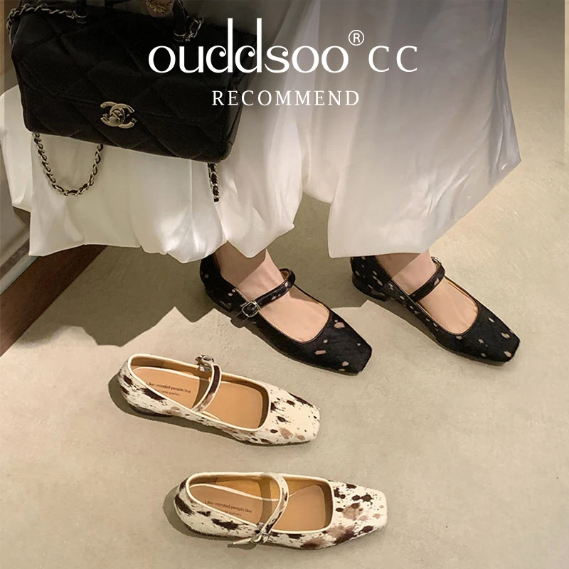

Ods High Quality Women Shoes 2025 Women's Horsehair Low Heels Pumps Fashion Buckle Trend Office Lady Shoes Party Dress Low Heel