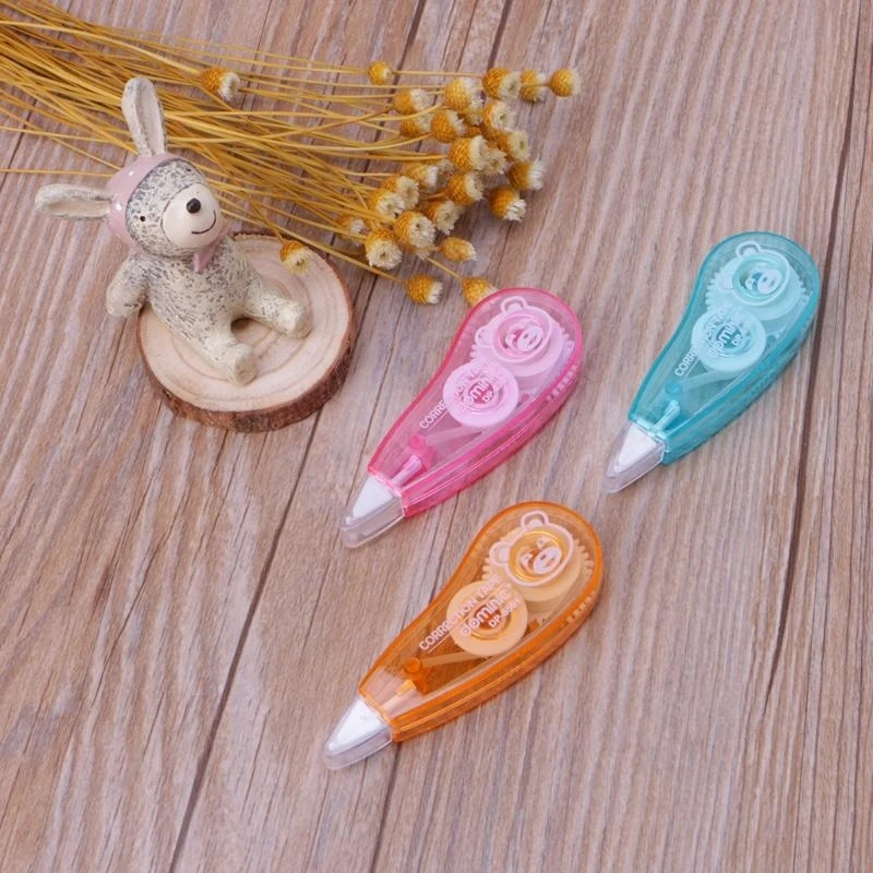 090F Simple Correction Tape Portable Correction Rollers White Out Correction Tape Tear Resistant School Supplies