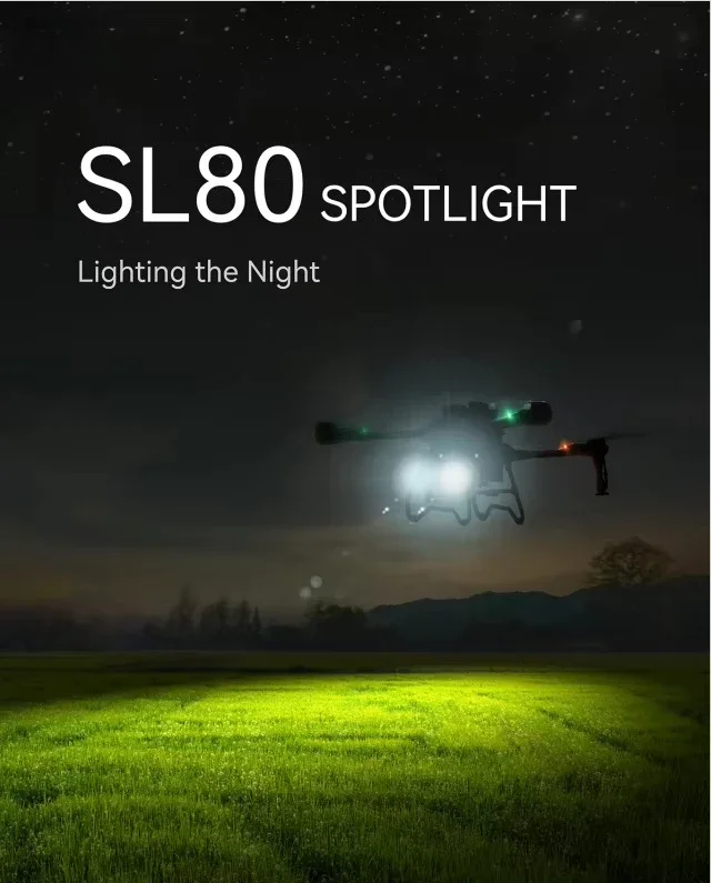 New Release EFT 80W High Brightness Dr-one Spotlight 30mm/2pcs for EFT Z30 Z50 Agriculture Sprayer Nighttime Flight Helper view 5