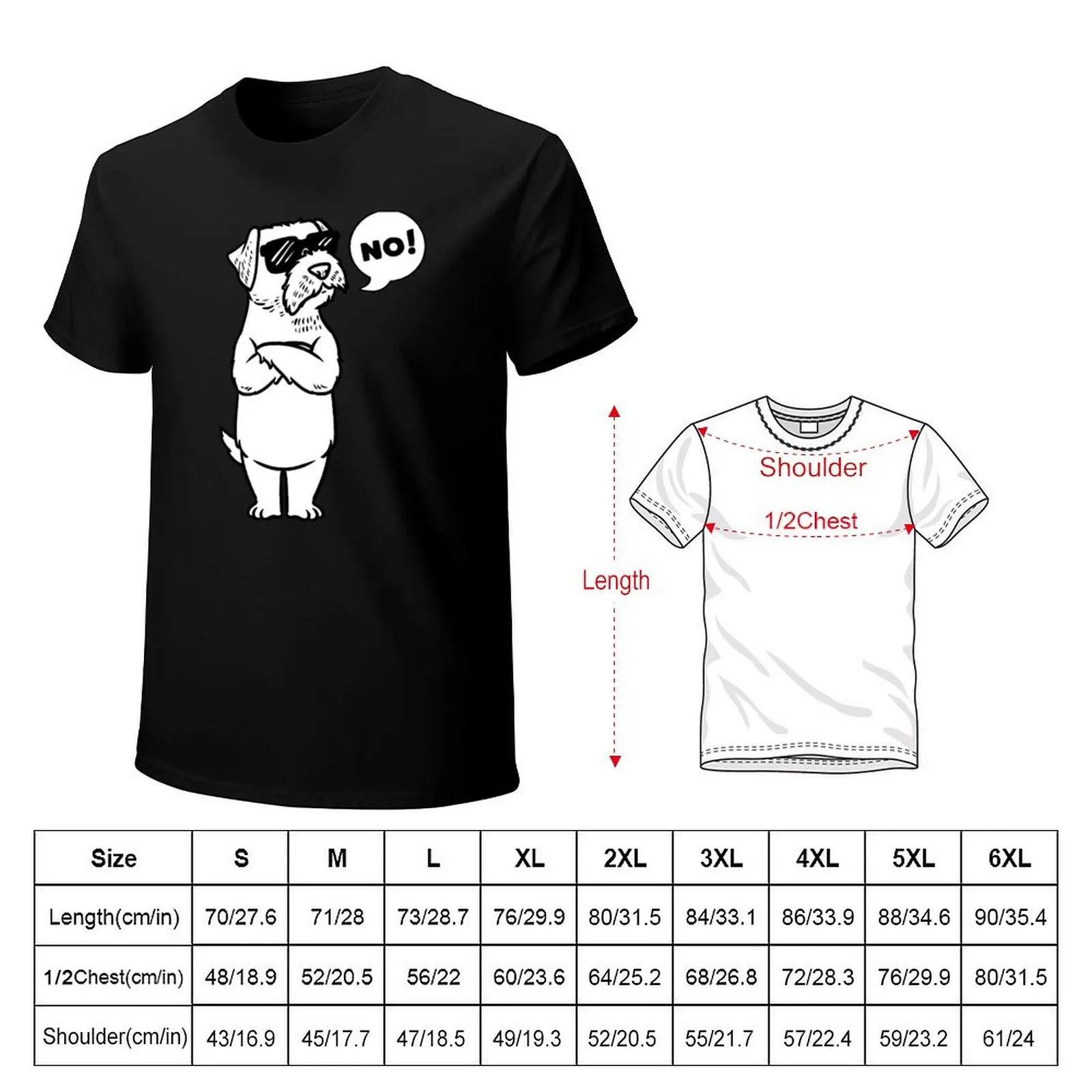 Stubborn Border Terrier Dog T-Shirt man t shirts for men T-Shirt