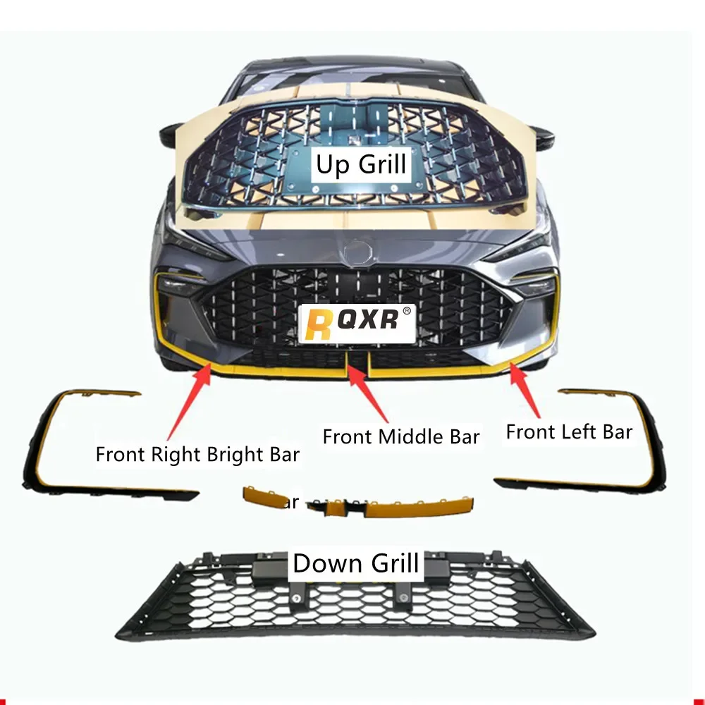 

Car Bumper Grill Front Trim Strip Shovel Rear Spoiler for Retrofit MG6 PRO