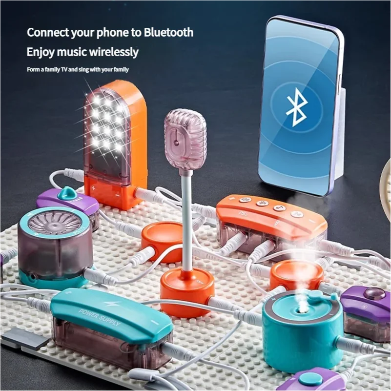

Children's Education Circuit Building Blocks Physics DIY Science Experiment Set Puzzle Enlightenment Learning Toys Boy Gift