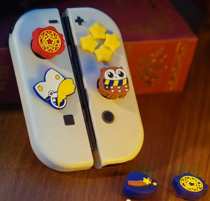 Волшебный школьный силиконовый мягкий D-pad с перекрестной кнопкой, наклейка на клавишу ABXY, внешний стикер для переключателя Oled NS Joy-con, Стик для большого пальца, крышка для захвата