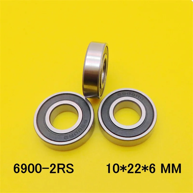 50pcs Thin Wall Deep Groove Ball Bearings 6900ZZ 6900-2RS 10x22x6mm 6900-2Z 6900RS 61900ZZ Bearings Set for Industrial Use