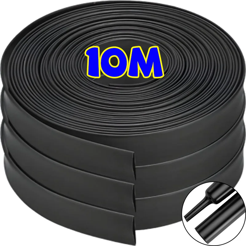 

1-10M 4:1 Heat Shrink Tubing 4/6/8mm Insulation Electrical Cable Protector Sleeve Black Adhesive Shrink Wrap Tube Wire Connector