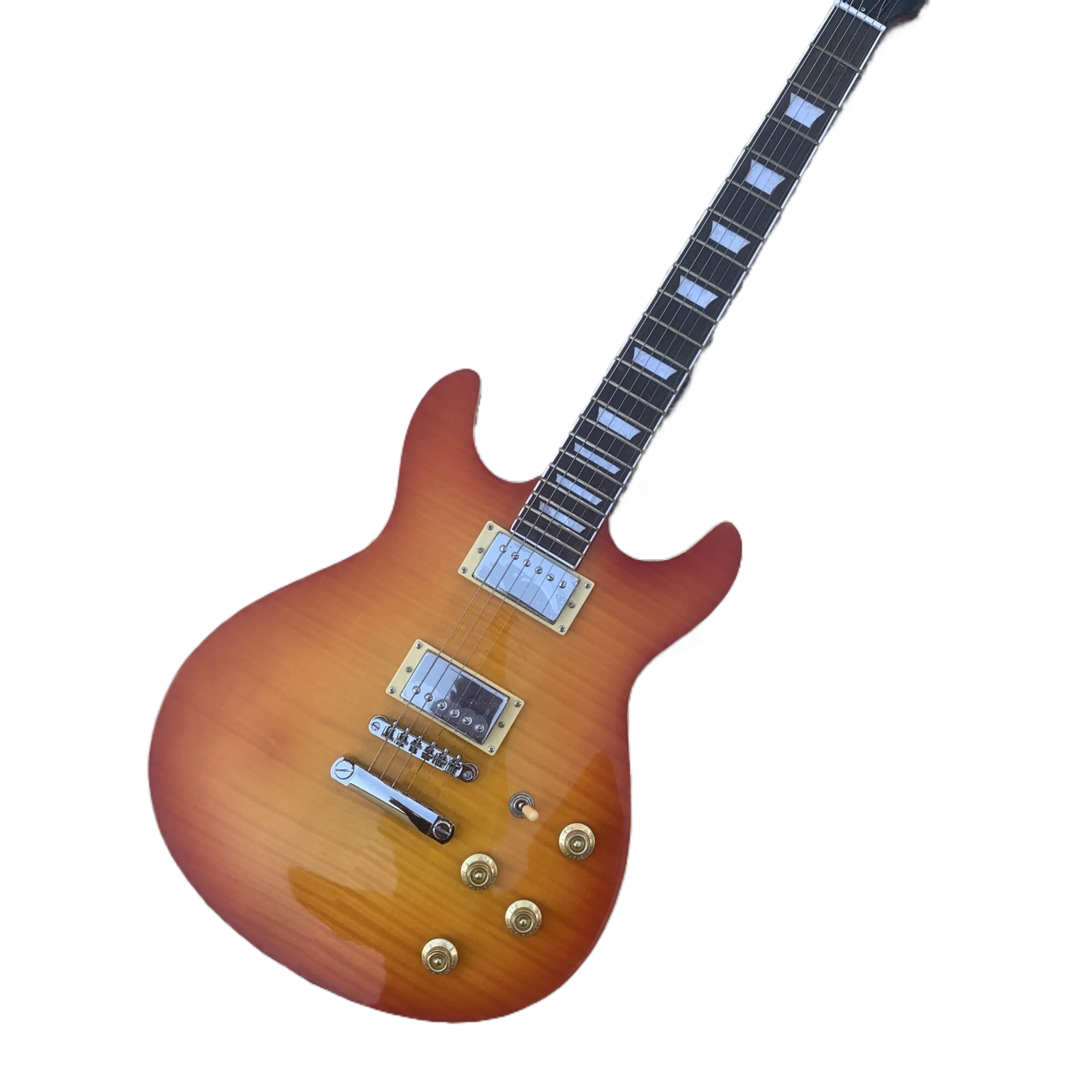 

In stock doule cutway lp guitar mahogany wood body and neck lp guitar