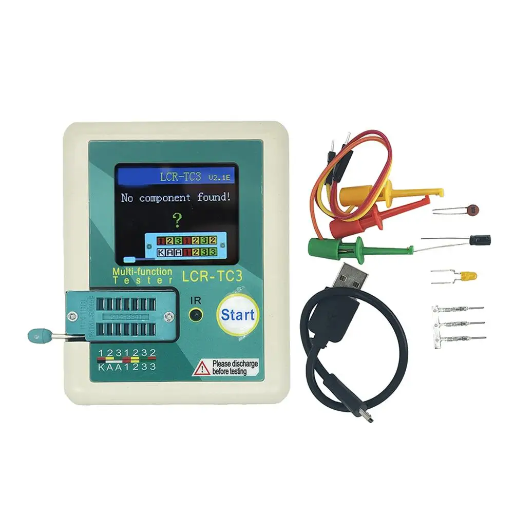 LCR-TC3 Transistor Tester Zener Diode Detector With 160x128 TFT Display Auto Calibration For NPN Components Electronic Tool