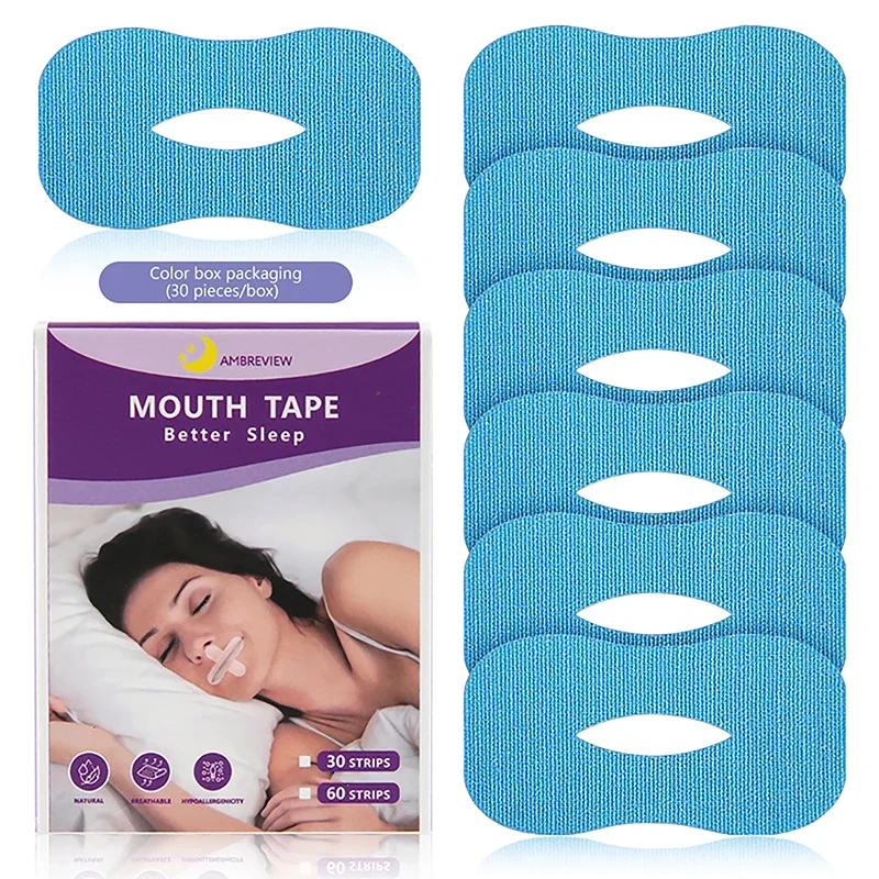 Wholesale 10/30Pcs 30Pcs Anti Snoring Sleep Strips Sticker Gentle Less Mouth Seal Tape Stop Snore Mouth Correction Sticker Tape