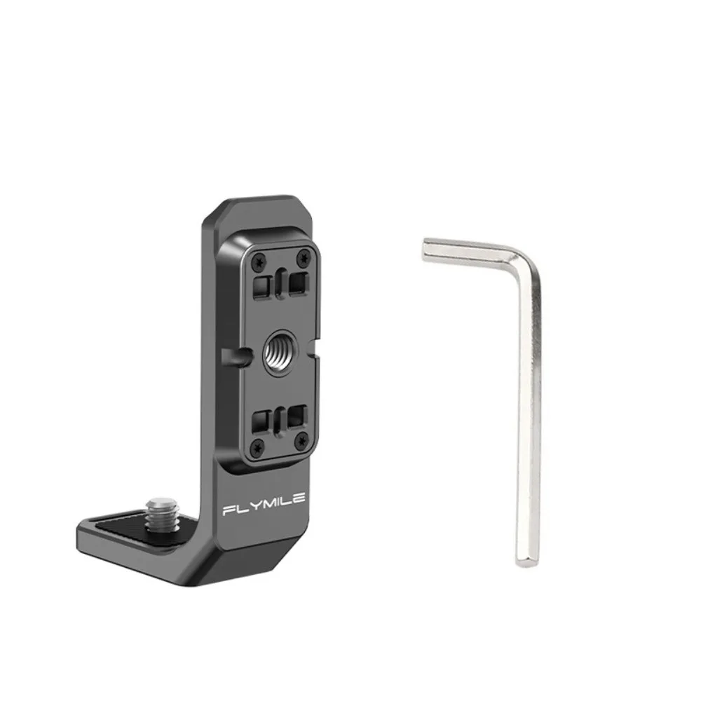 Quick-Release Camera Vertical-Horizontal Mount Aluminum Alloy 1/4 Screw Interface L-shaped Bracket Magnetic for Insta360 X6