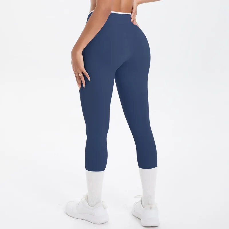 

Women's Contrast Yoga Pants Hip Lifting Tight High Waist Wide Leg Pants Outdoor Running Casual Fitness Yoga Pants