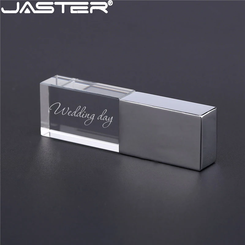 JASTER Colorful LED USB Flash Drive 32GB High Speed Writing Reading Memory Stick Light Premium 2.0 Pendrive 64G Free Custom LOGO