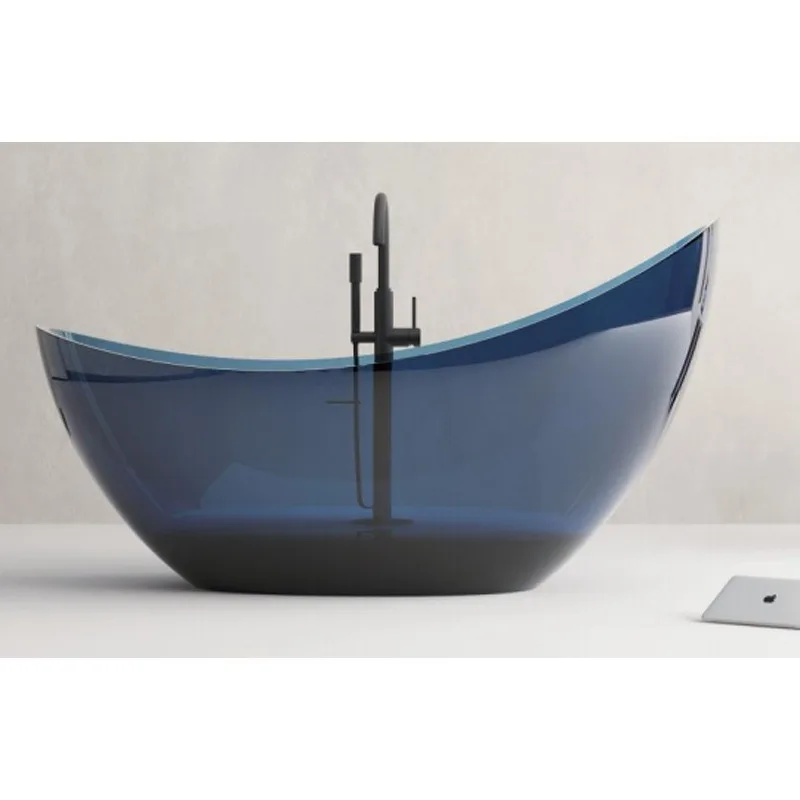 

Customized Creative Resin Bathtub Independent Simple B & B Hotel Transparent Resin Bathtub