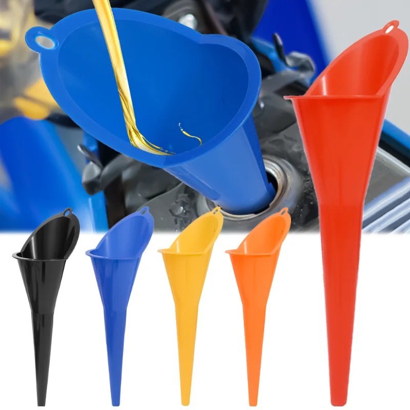 Long Stem Anti-Splash Funnel Car Motorcycle Gasoline Engine Oil Refuelling Funnels Tools Plastic Funnel Auto Accessories