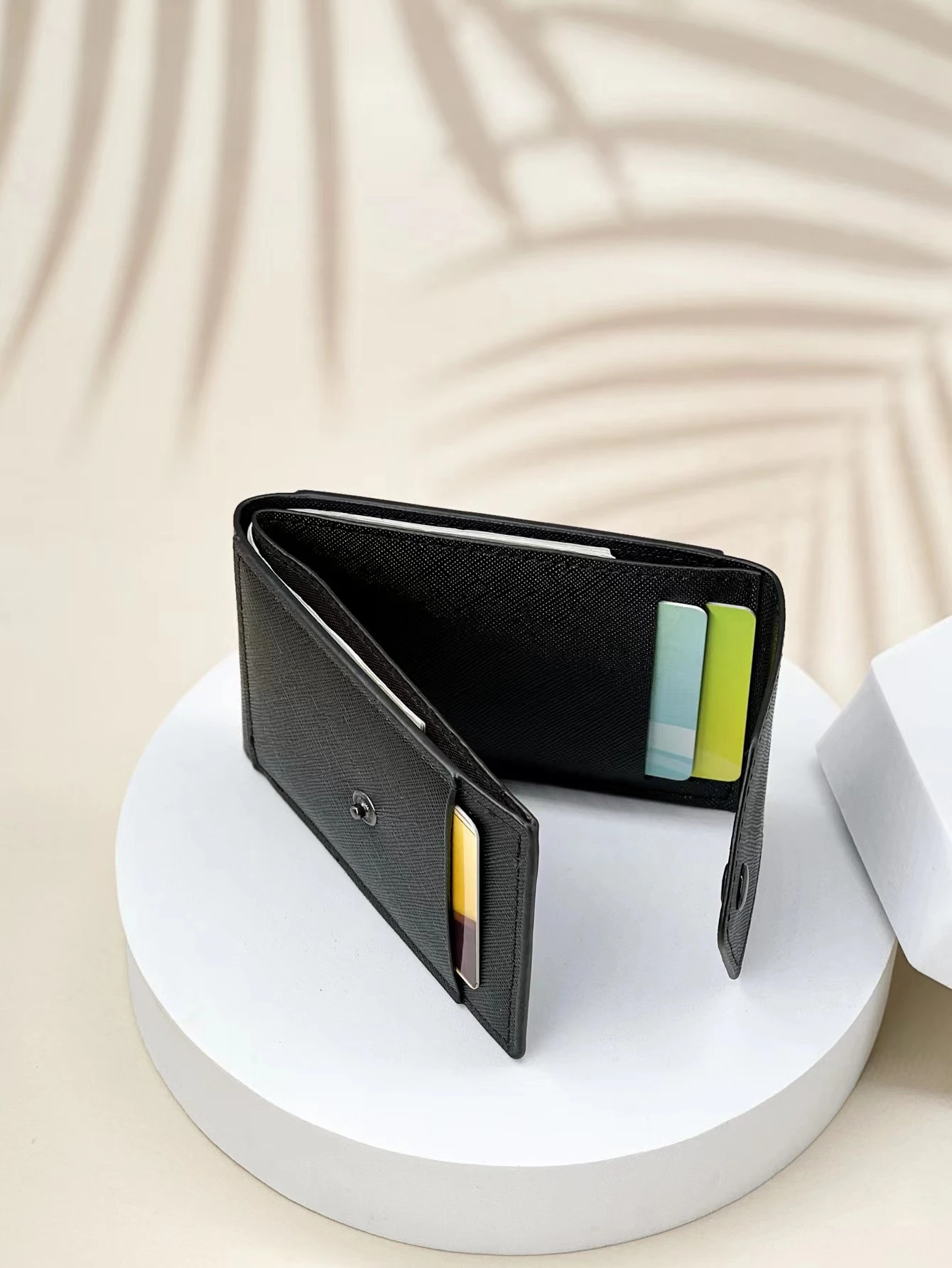 Creative Tri-Fold Buckle PU Leather Wallet - Stylish Short Multi-Card Holder with Large Capacity for Coins, Business Cards