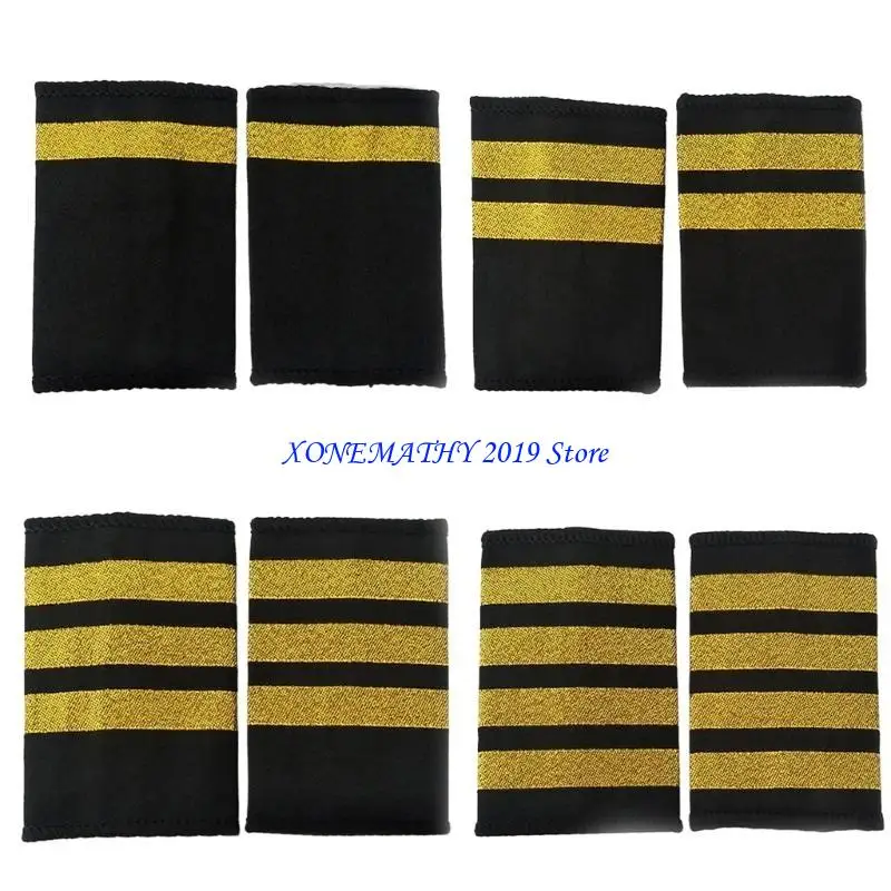 

F42F униформа пилота, погон капитана-водителя, погоны с золотыми полосками, погоны для авиационной вечеринки, реквизит для игр