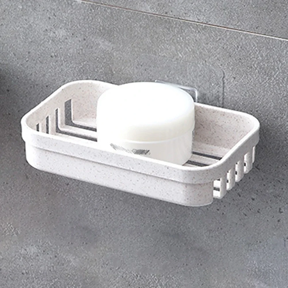 Plato de jabón para baño, soporte de almacenamiento, caja de jabón, bandeja de placa, drenaje, colgante de pared (sin accesorios incluidos), 1 ud.