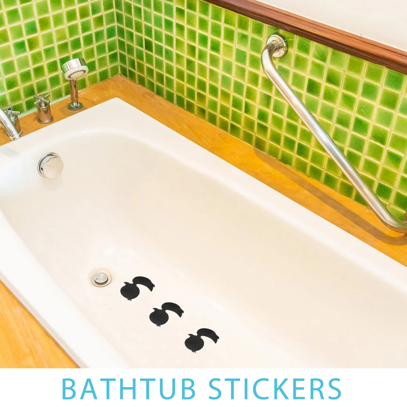 

12Pcs Children Anti Slip Bathtub Stickers Cartoon Bathroom Non Slip Floor Decals Safe Waterproof Peva Shower Pool Steps