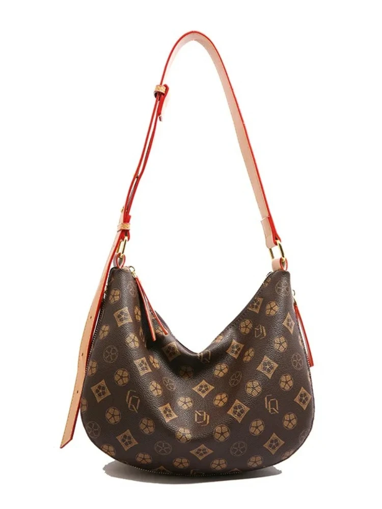 

Сумка-тоут подмышки с монограммой 2025 года, роскошная женская сумка через плечо, универсальная пригородная сумка через плечо, минималистичная сумка «день-ночь»