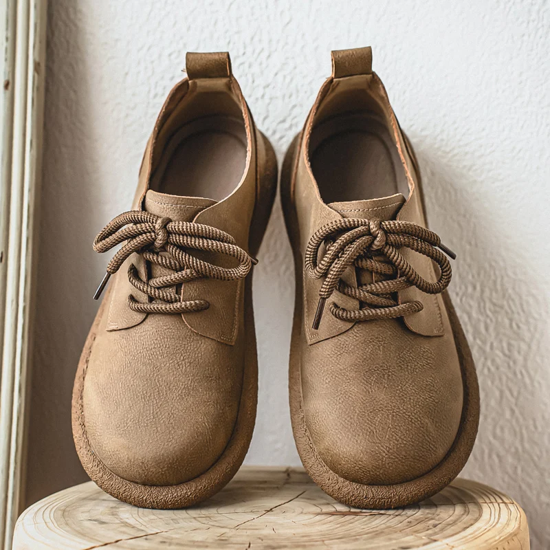 

Men's New Arrival Plus Size Vintage British-Style Leather Shoes Comfortable Casual Shoes Durable Outsole Walking Shoes