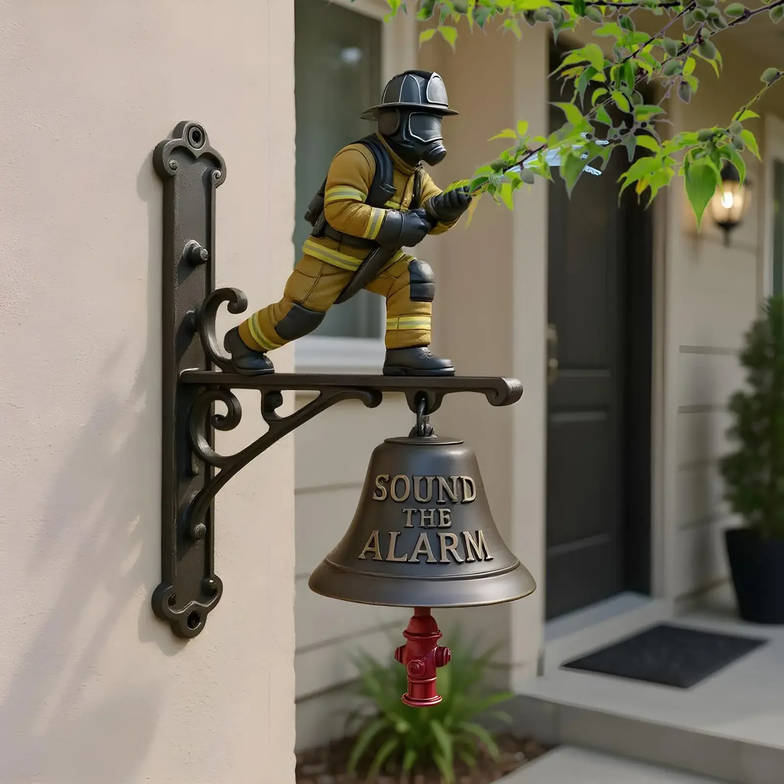 Door Bell Yard Loud Alarm Sound Door Bell Vintage Commemorative Ornament Wall Mount Doorbell for Indoor Outdoor Home Garden
