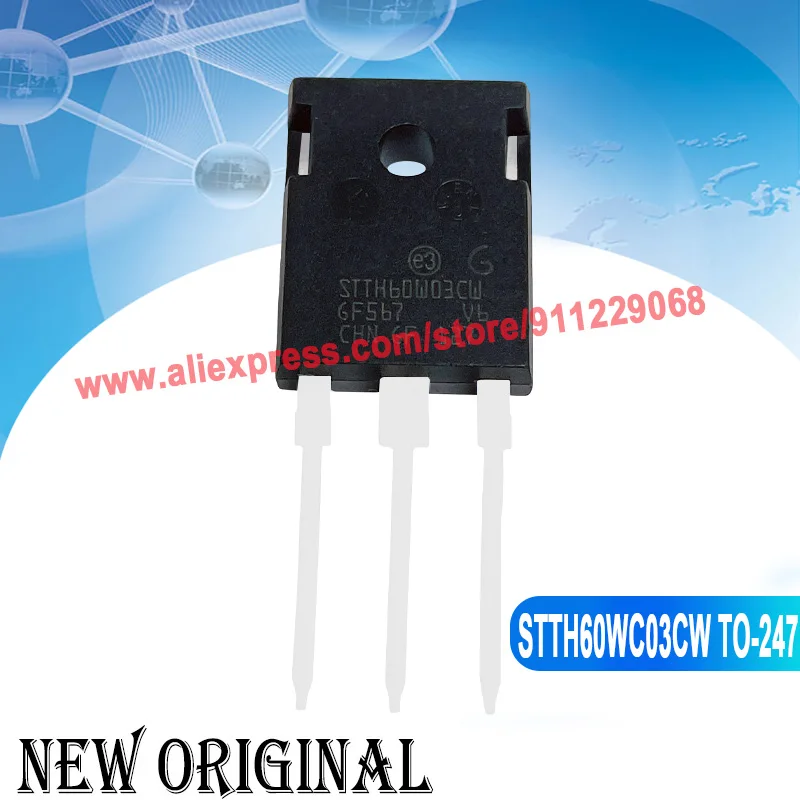 (5 Pieces) STTH60W03CW  TO-247 / IRGP4760  650V 90A / K15H1203 IKW15N120H3  1200V 15A / FDH45N50F 45A 500V TO-247