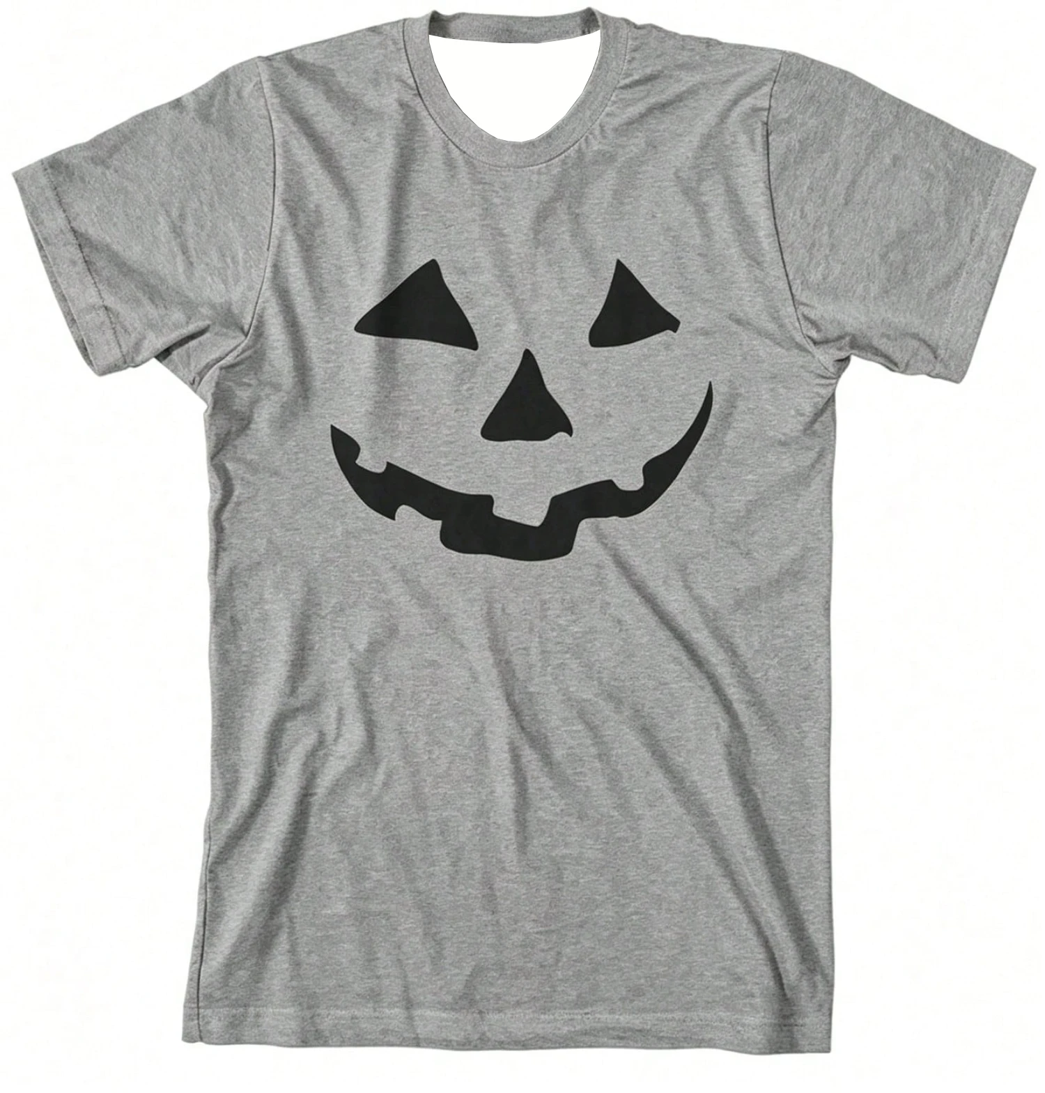 Halloween Damen T-Shirt mit Rundhalsausschnitt und kurzen Ärmeln, Kürbisgesichts-Grafikdruck, lockeres, lustiges Partykostüm, trendiges, lässiges Alltags-Oberteil – Detail 4