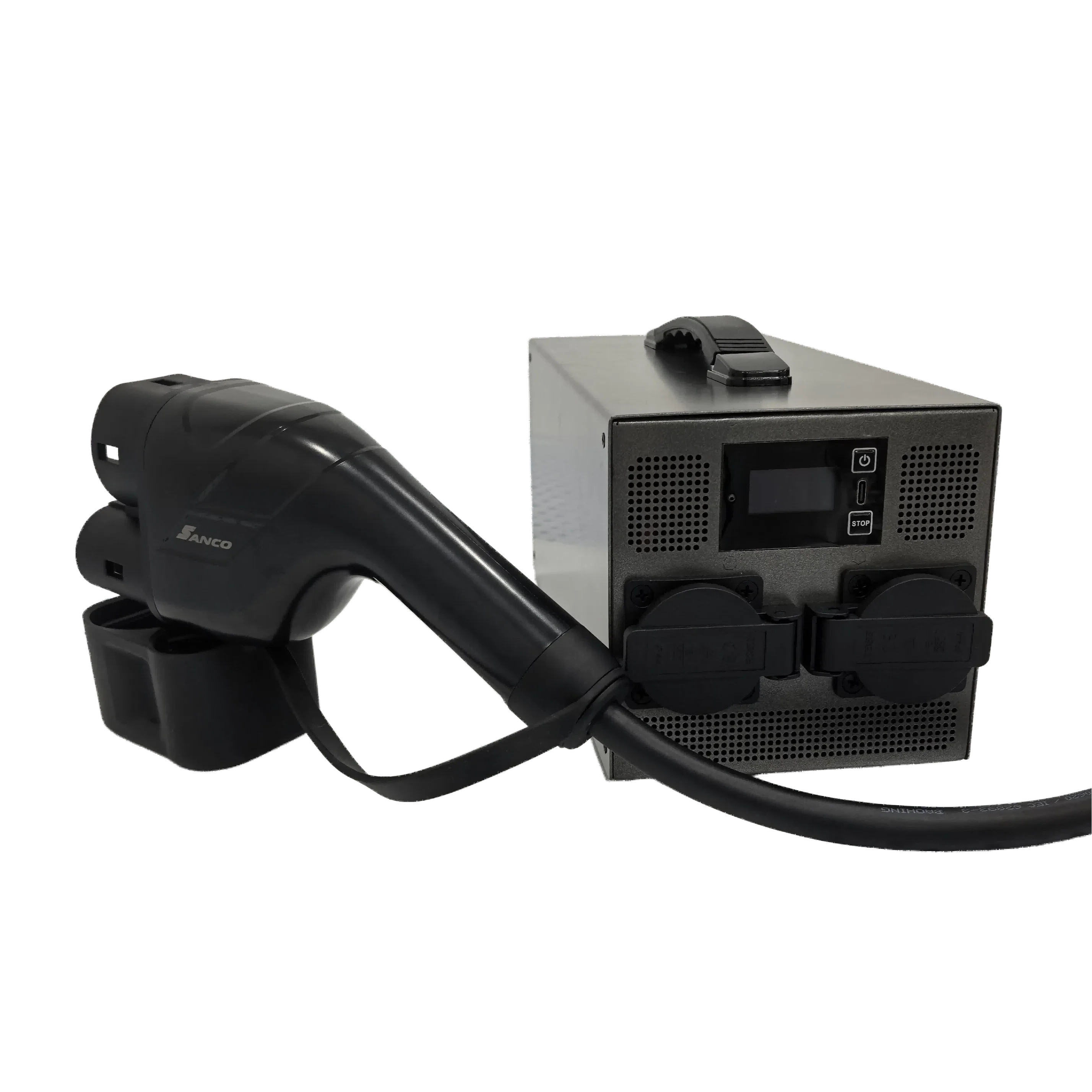 2026 Longood New DC V2L Inverter Outdoor Portable CCS2 5KW 220V Electric Vehicle Discharging Converter UL94 V-0