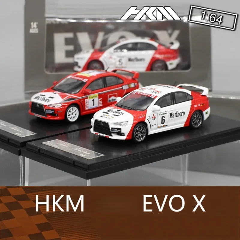 

HKM 1:64 Mitsubishi Lancer EVO X 10th generation simulation alloy car model, Boys' festival gift toy, adult collection ornament.