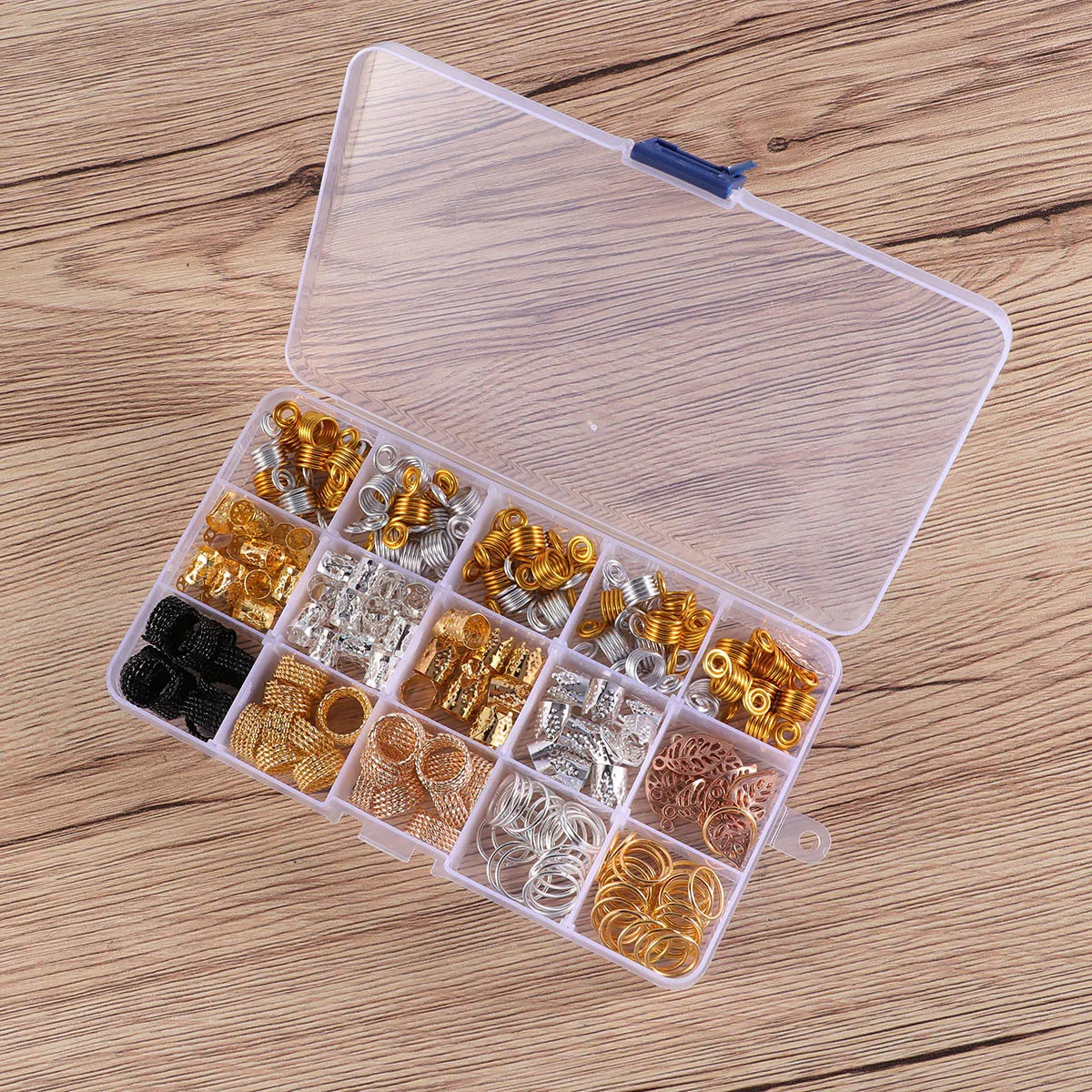 

Adjustable Hair Lock Cuffs Dreadlocks Metal Rings Aluminum Material Antifade Easy Use No Tools Required Mixed Colors