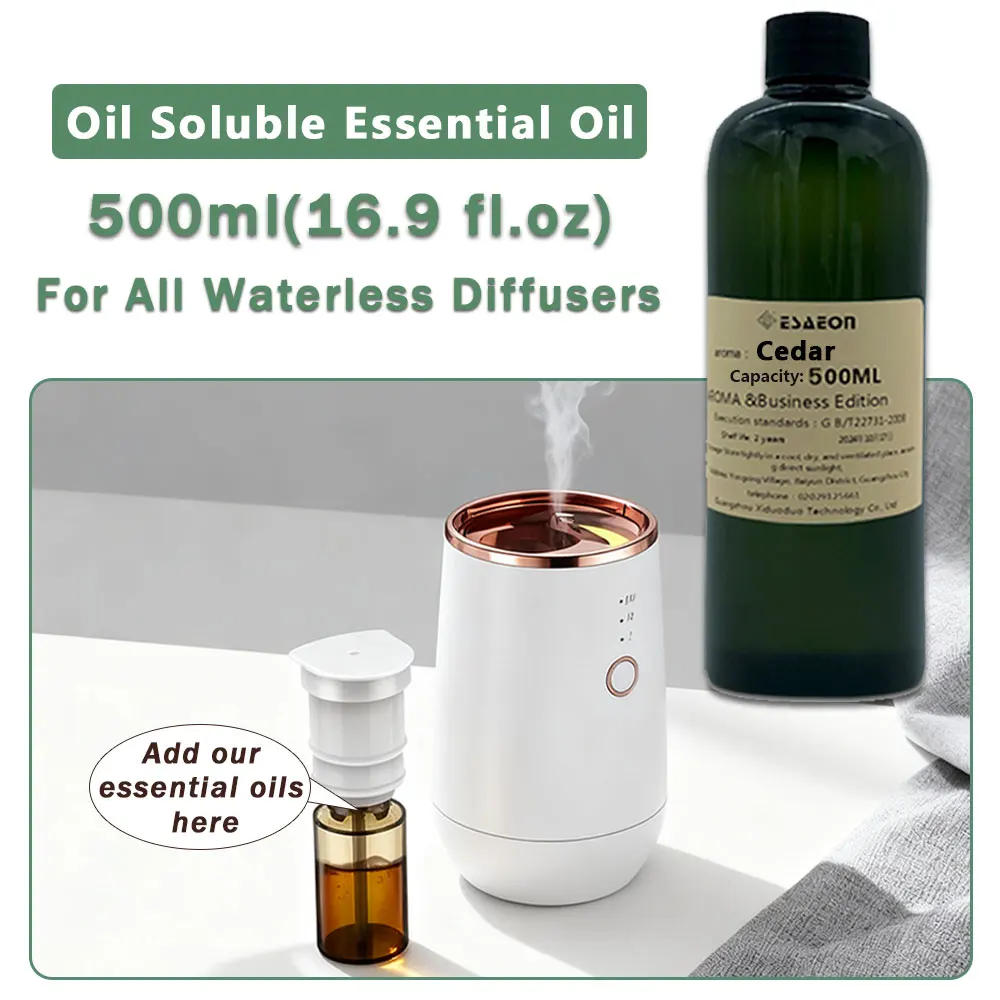 ESAEON Perfume Machine Essential Oils - For All Waterless Aromatherapy Machines, Cedar/Shangri-La/Kempinski - 500ML (16.9 fl.oz)