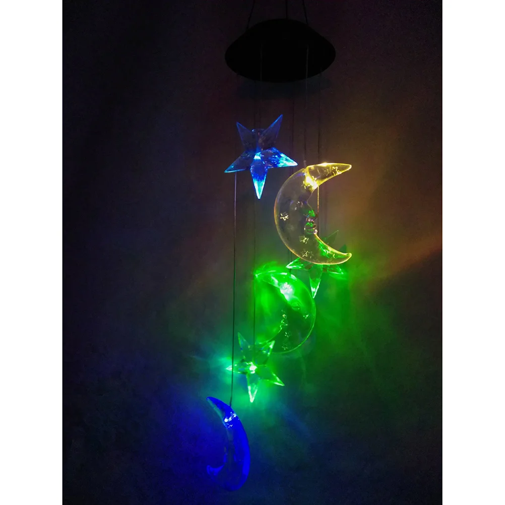 

Star Wind Chimes LED Color Changing Light Sensor Lamp for Home Garden Patio Balcony Decor Solar Wind Chimes