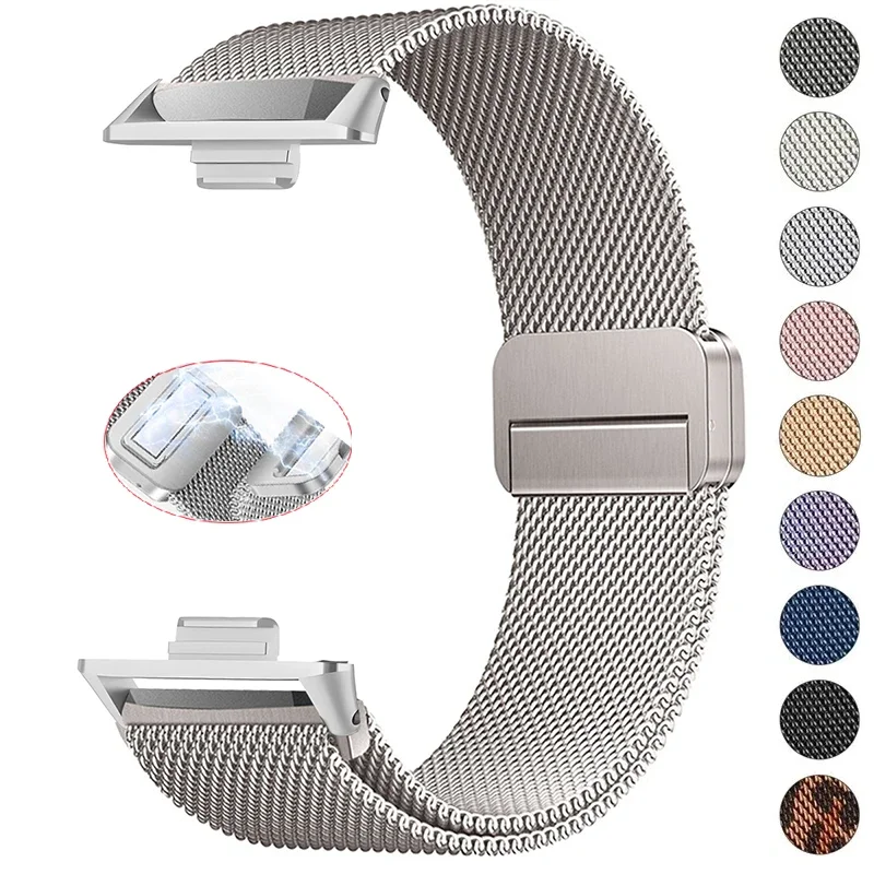 Magnetic Milanese Loop For Redmi Watch 5 4 strap accessories Metal Belt Correa Bracelet For Xiaomi miband 8 Pro/miband 9Pro Band