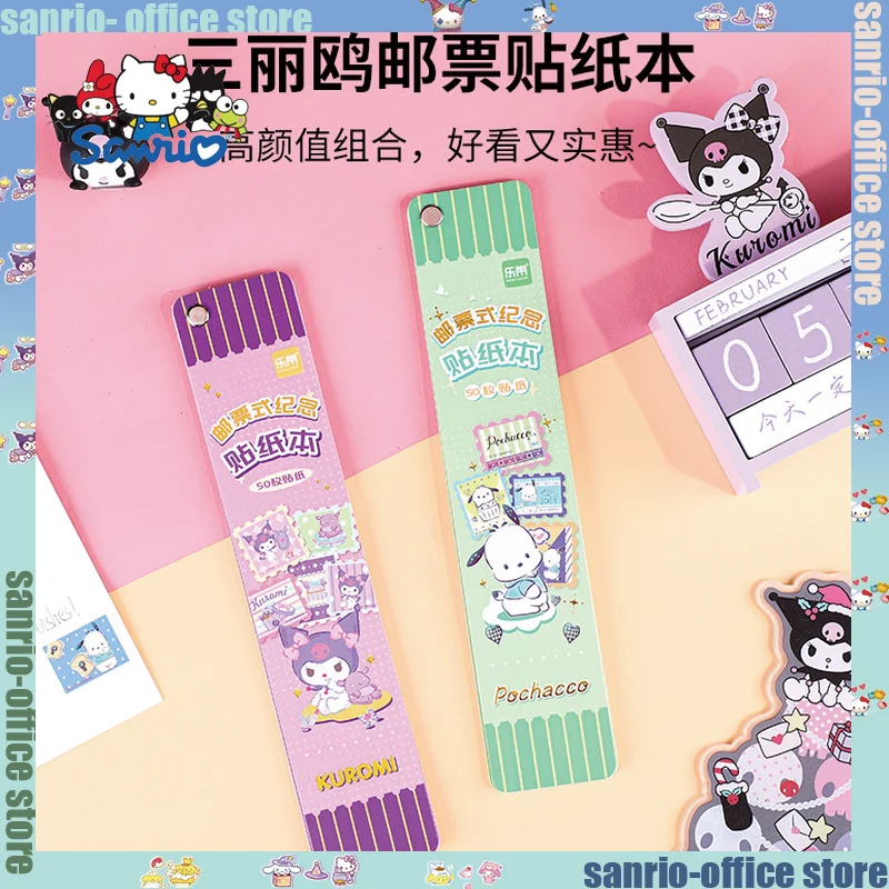 

10pcs Sanrio Stamp Stickers Cartoon Kuromi Pochacco Stickers Hand Account Stickers Decor Students Office Stationary Supplies