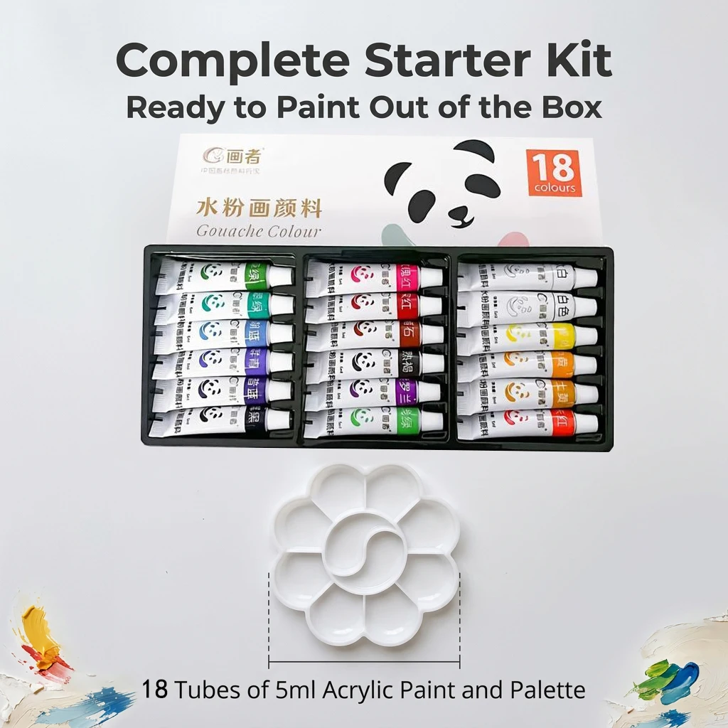 12/18/24 color watercolor painting pigments + palette, suitable for student painting pigment set of tools and supplies