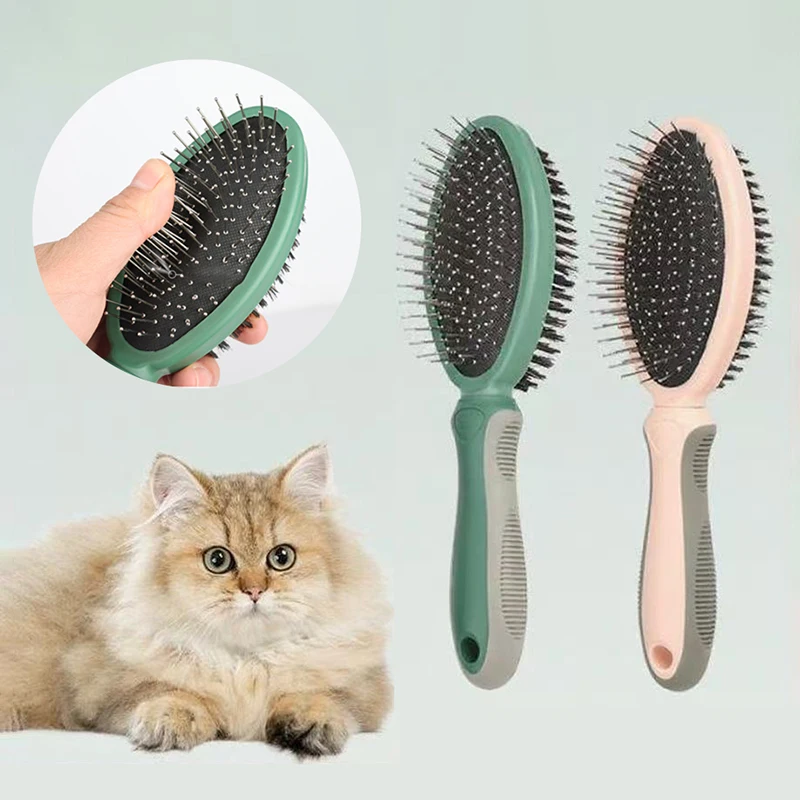 

Double-sided Massage Combs for Cats Dogs Durable Multiple Bathing Grooming Pet Hair Remover with Comfort Handle Pets Accessories
